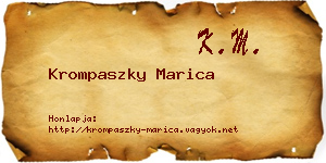Krompaszky Marica névjegykártya